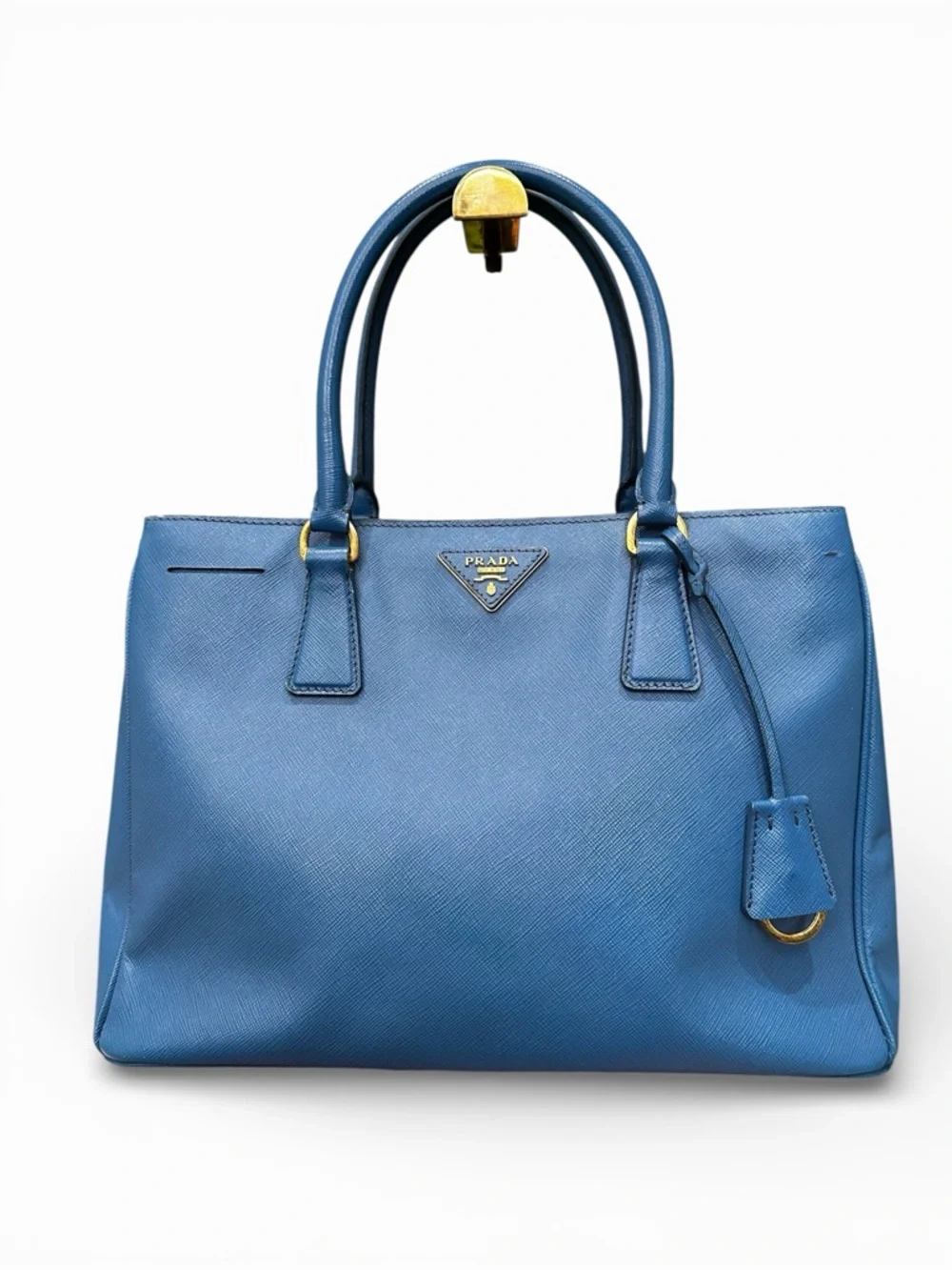 Prada Cobalto Saffiano Lux Galleria Double Zip Tote (C5) - Picture 1 of 17
